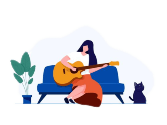 Ảnh cô gái chơi guitar